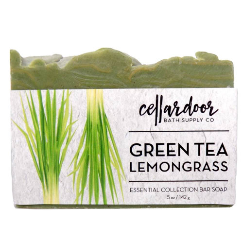 Jabón natural y vegano Green Tea Lemongrass de Cellar Door Bath Supply Co