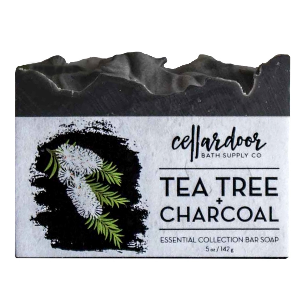 Sabonete para o rosto, barba e corpo Tea Tree + Charcoal do Cellar Door Bath Supply Co